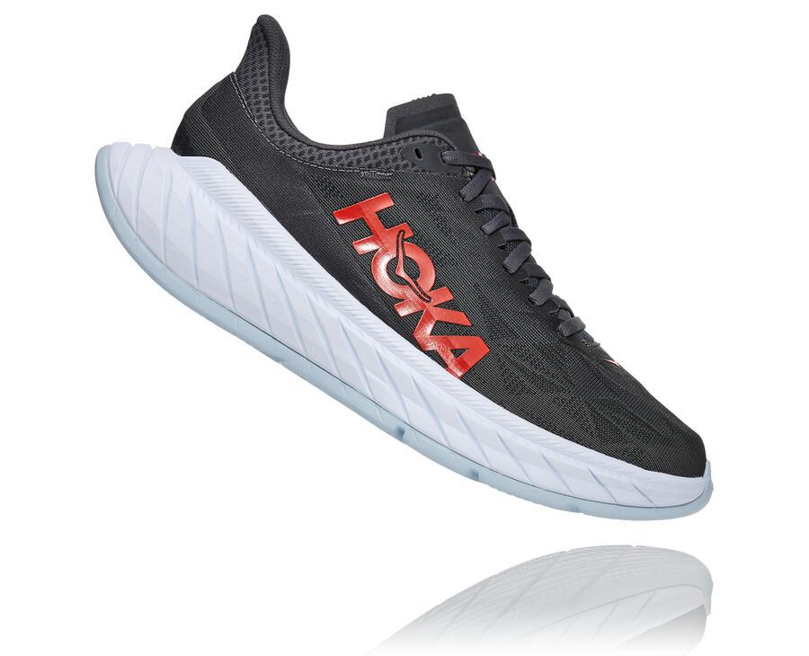 Hoka Australia One One Carbon X 2 - Mens Running Shoes Black/White - ADRXL-0185